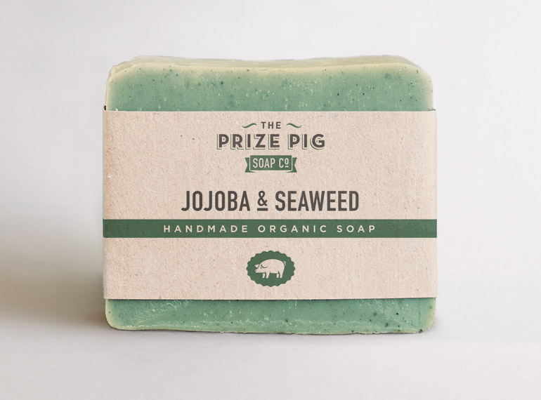 Prize Pig soap packaging